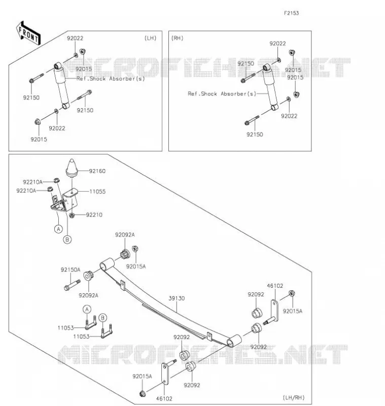 SUSPENSION ARRI&Egrave;RE Kawasaki SSV 620 2021 MULE 4010 4X4  KAF620MMFNN