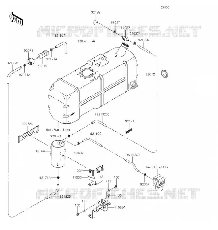 SYSTEME D'EVAPORATION CARBURANT Kawasaki SSV 620 2021 MULE 4010 4X4  KAF620MMFNN