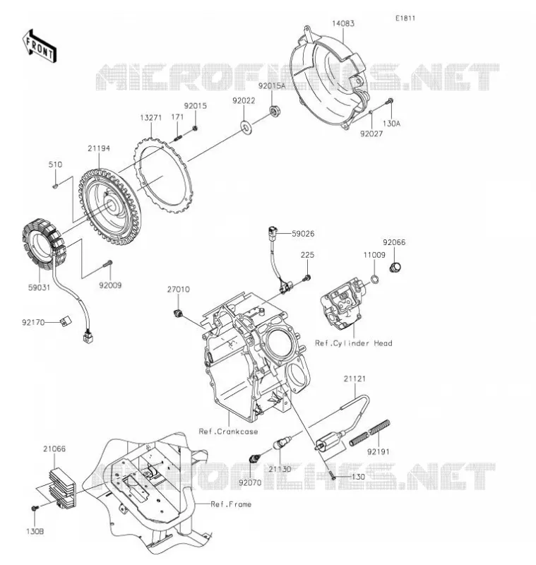 GENERATEUR/BOBINE Kawasaki SSV 620 2021 MULE 4010 4X4  KAF620MMFNN