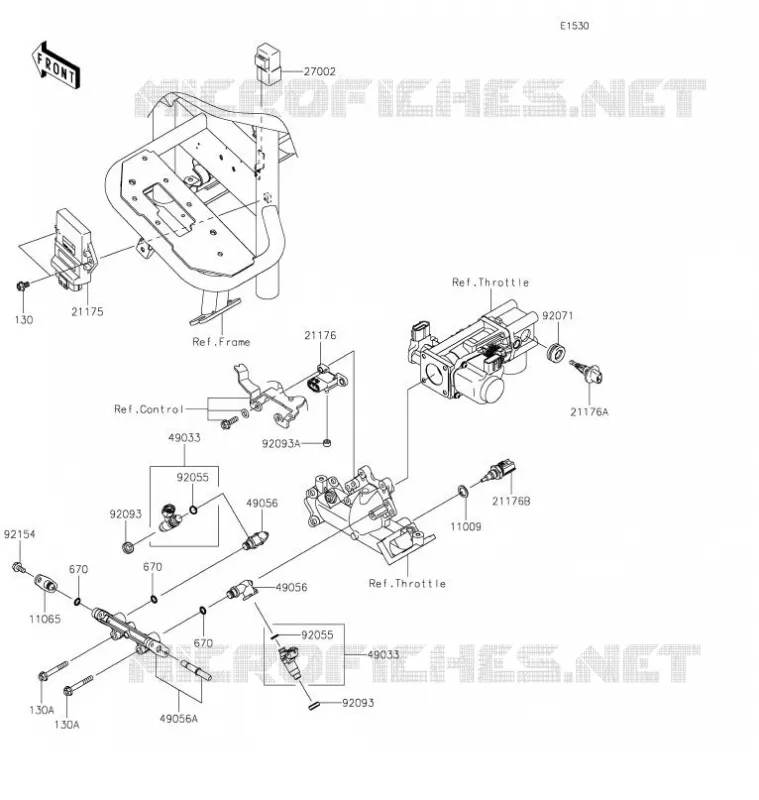INJECTION CARBURANT Kawasaki SSV 620 2021 MULE 4010 4X4  KAF620MMFNN
