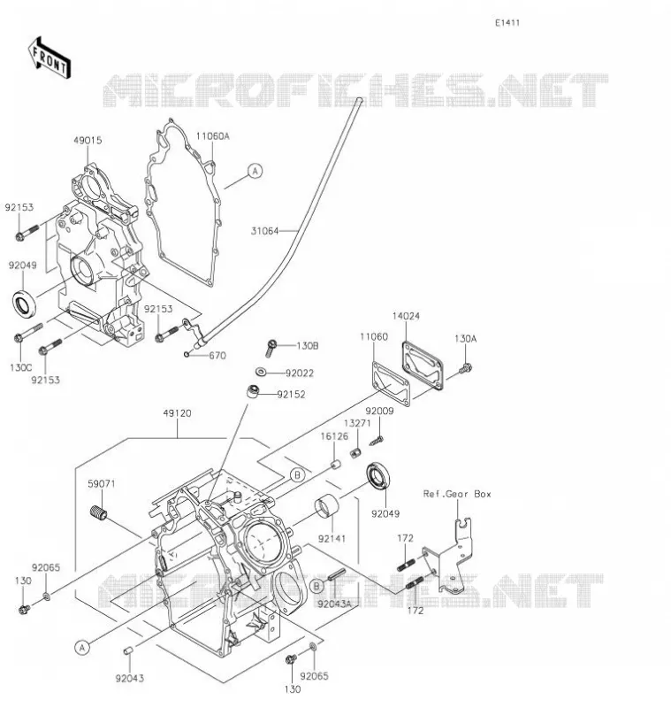 CARTER MOTEUR(S) Kawasaki SSV 620 2021 MULE 4000  KAF620PMFNN
