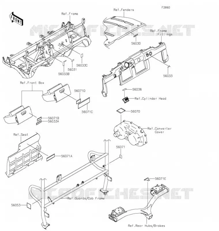 ETIQUETTES Kawasaki SSV 620 2021 MULE 4000  KAF620PMFNN
