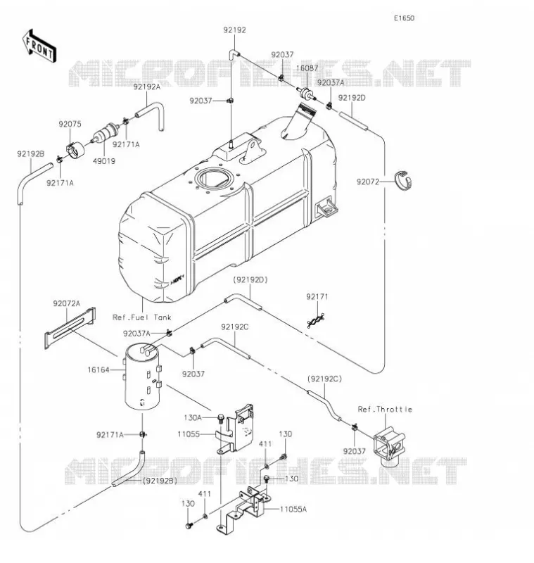 SYSTEME D'EVAPORATION CARBURANT Kawasaki SSV 620 2021 MULE 4000  KAF620PMFNN