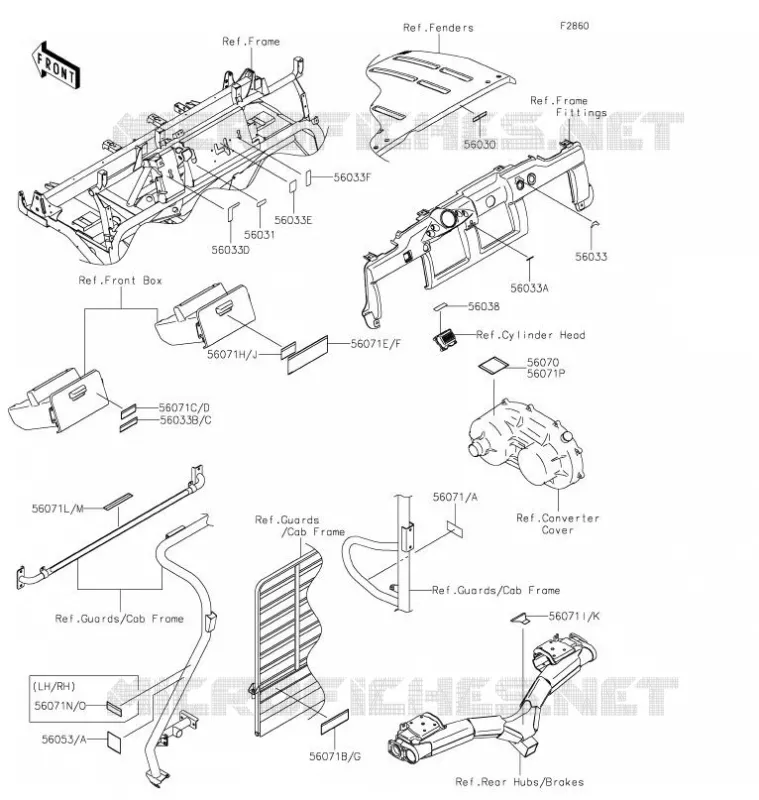 ETIQUETTES Kawasaki SSV 620 2021 MULE 4010 TRANS 4X4  KAF620RMFNN