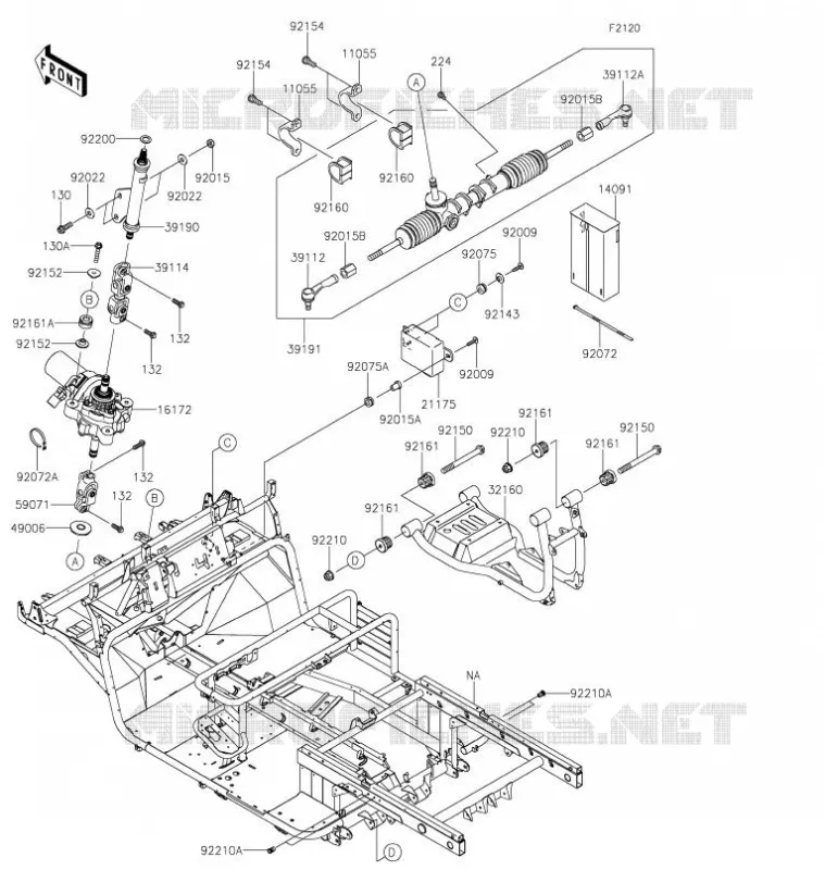 CADRE Kawasaki SSV 620 2021 MULE 4010 TRANS 4X4  KAF620SMFNN