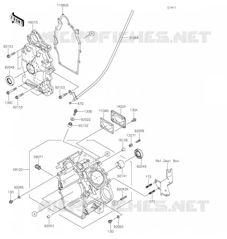 CARTER MOTEUR(S) Kawasaki SSV 620 2021 MULE 4010 TRANS 4X4  KAF620SMFNN