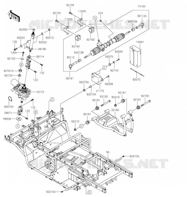 CADRE Kawasaki SSV 620 2021 MULE 4000 TRANS  KAF620WMFNN