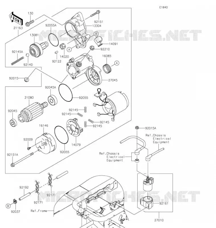 DEMARREUR Kawasaki SSV 620 2021 MULE 4000 TRANS  KAF620WMFNN