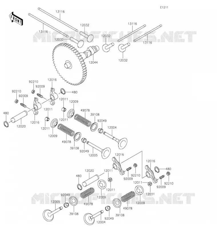 SOUPAPE/ARBRE A CAME Kawasaki SSV 620 2021 MULE 4000 TRANS  KAF620WMFNN