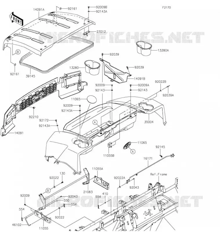 GARDE BOUE Kawasaki SSV 620 2021 MULE 4010 4X4  KAF620ZMFNN
