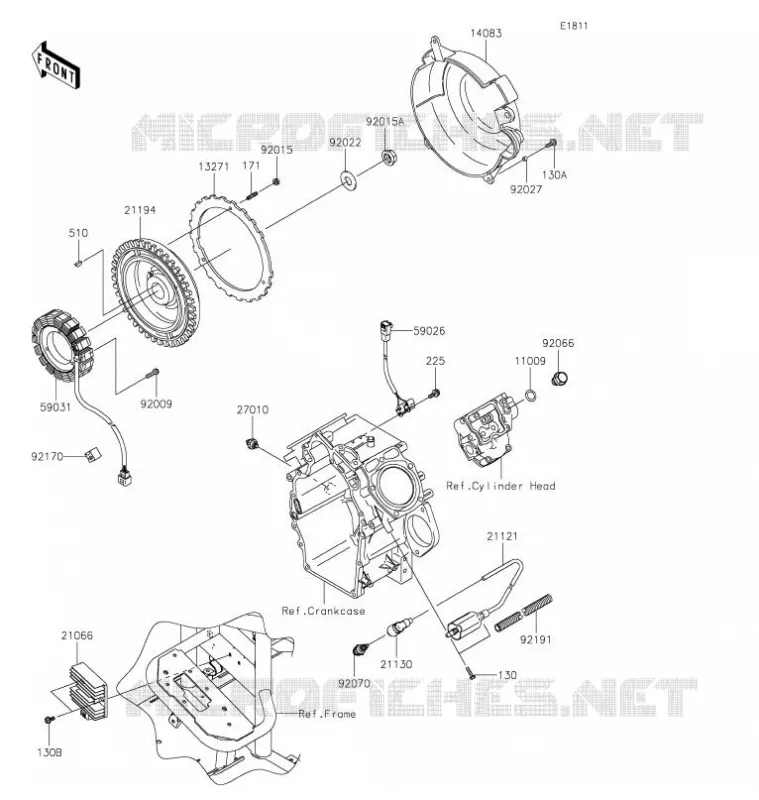 GENERATEUR/BOBINE Kawasaki SSV 620 2021 MULE 4010 4X4  KAF620ZMFNN