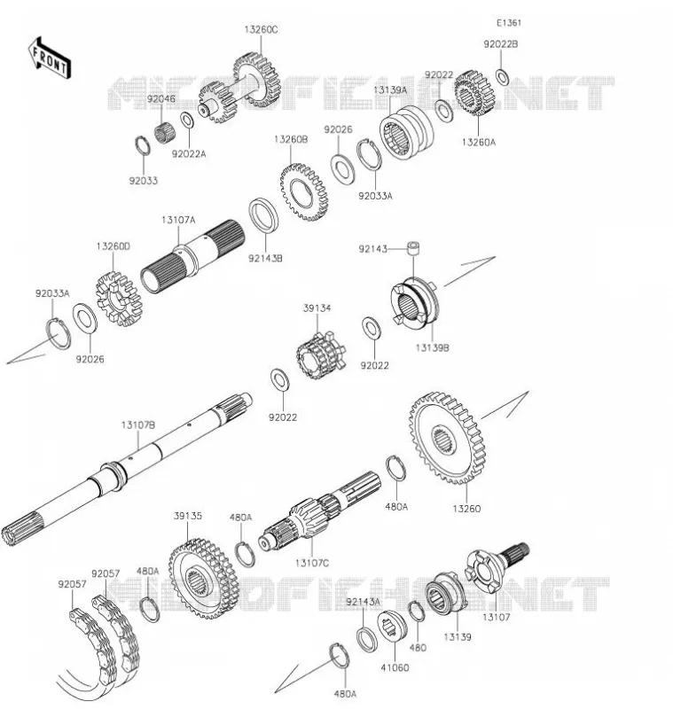 TRANSMISSION Kawasaki SSV 620 2021 MULE 4010 4X4  KAF620ZMFNN