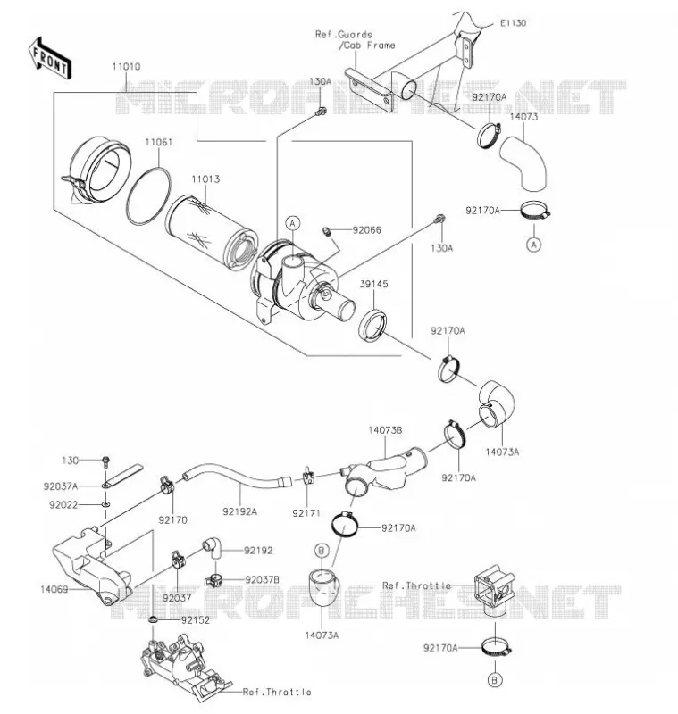 FILTRE A AIR Kawasaki SSV 620 2021 MULE 4010 TRANS 4X4  KAF622AMFNN