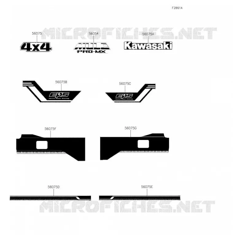AUTOCOLLANT(GREEN) Kawasaki SSV 700 2021 MULE PRO-MX  KAF700BMFNL