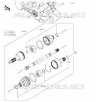 ARBRE DE TRANSMISSION(ARRI&Egrave;RE) pour Kawasaki MULE PRO-FXT 2021