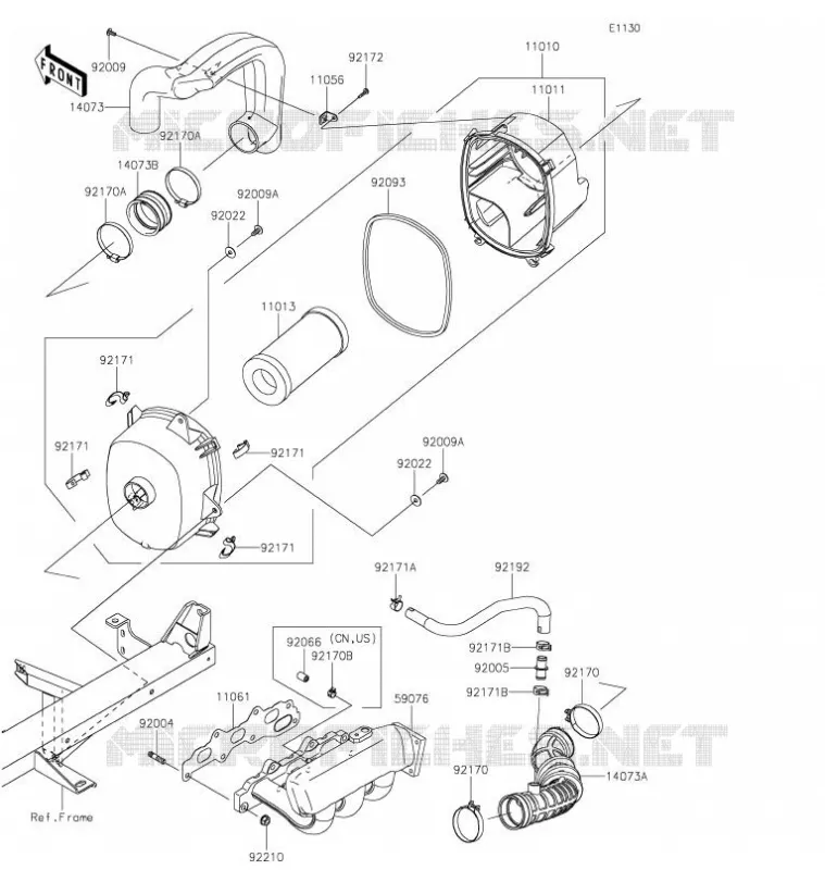 FILTRE A AIR Kawasaki SSV 820 2021 MULE PRO-FXT  KAF820CMFNN