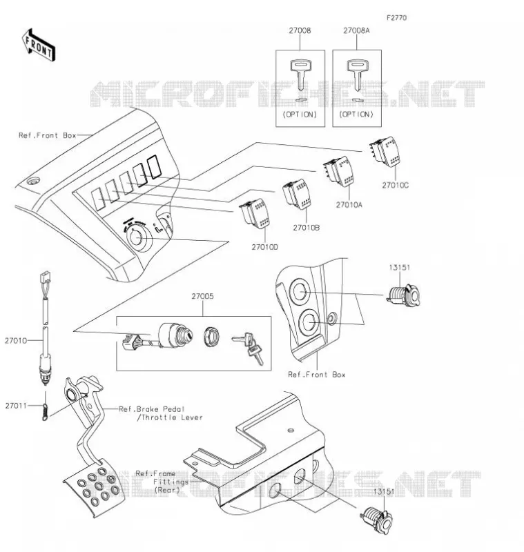 CONTACTEUR Kawasaki SSV 820 2021 MULE PRO-FXT  KAF820DMFNN