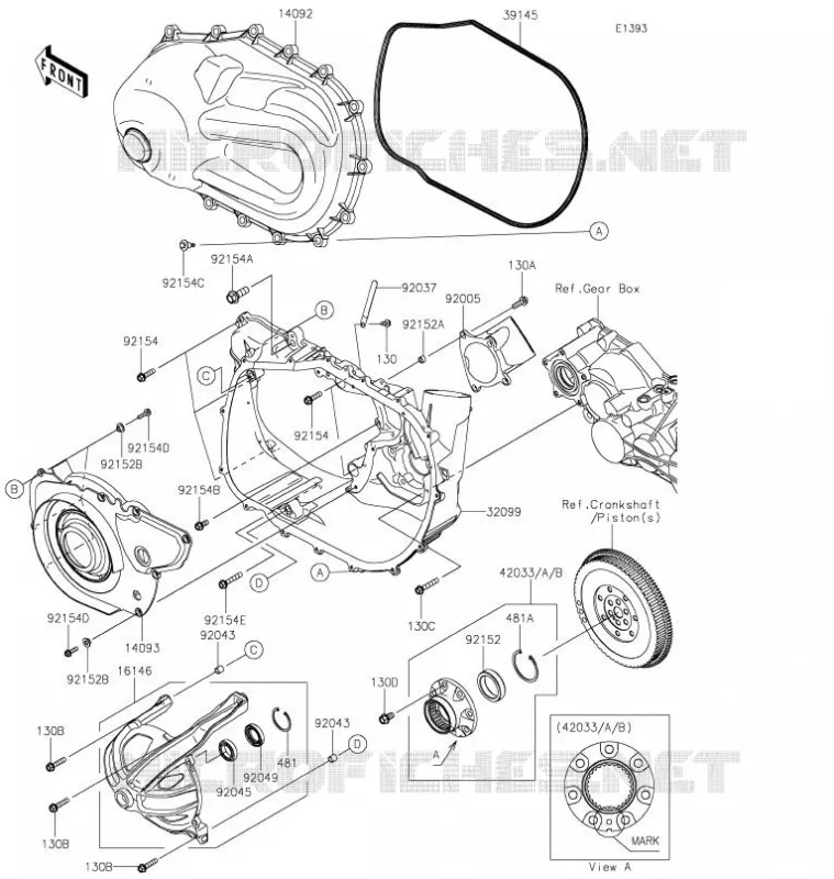 COUVERCLE CONVERTISSEUR Kawasaki SSV 820 2021 MULE PRO-FX  KAF820EMFNN