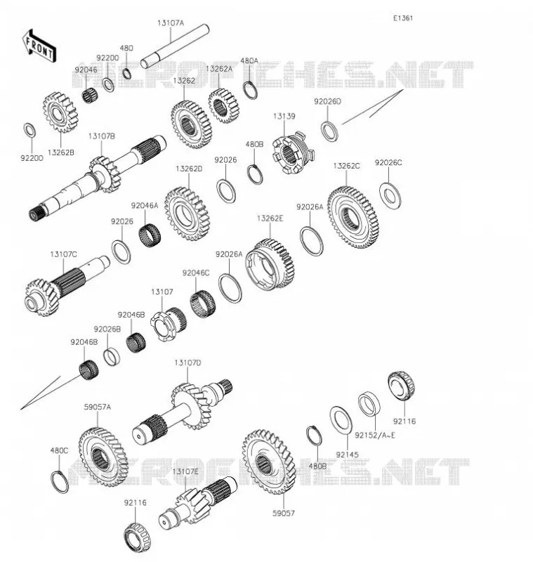 TRANSMISSION Kawasaki SSV 820 2021 MULE PRO-FX  KAF820EMFNN