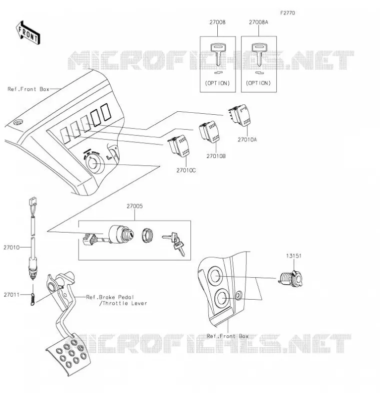 CONTACTEUR Kawasaki SSV 820 2021 MULE PRO-FX  KAF820FMFNN