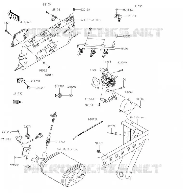 INJECTION CARBURANT Kawasaki SSV 820 2021 MULE PRO-FX  KAF820FMFNN