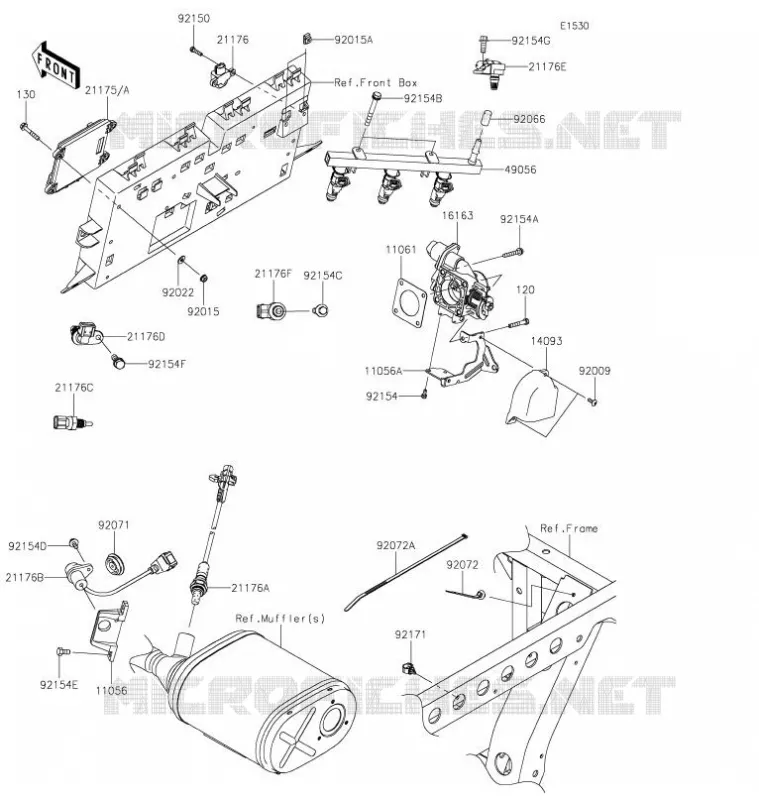 INJECTION CARBURANT Kawasaki SSV 820 2021 MULE PRO-FXR  KAF820KMFNN