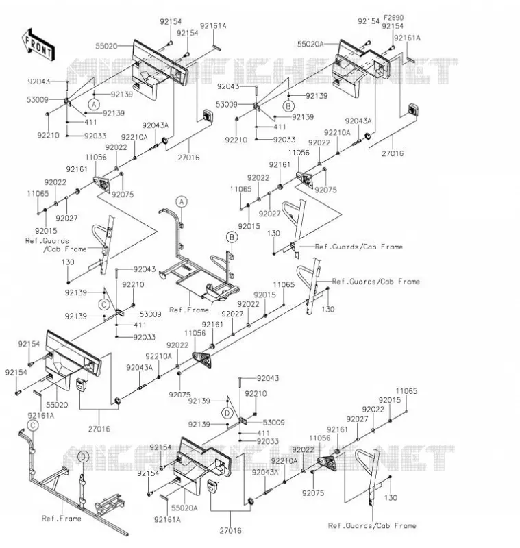 PORTE Kawasaki SSV 820 2021 MULE PRO-FXT  KAF820MMFNN