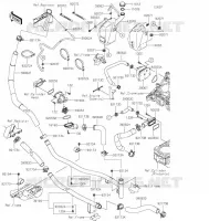TUYAU D'EAU pour Kawasaki TERYX KRX 1000 2021