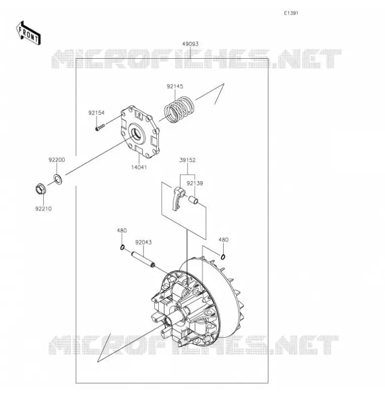VARIATEUR Kawasaki SSV 1000 2021 TERYX KRX 1000  KRF1000AMFNN