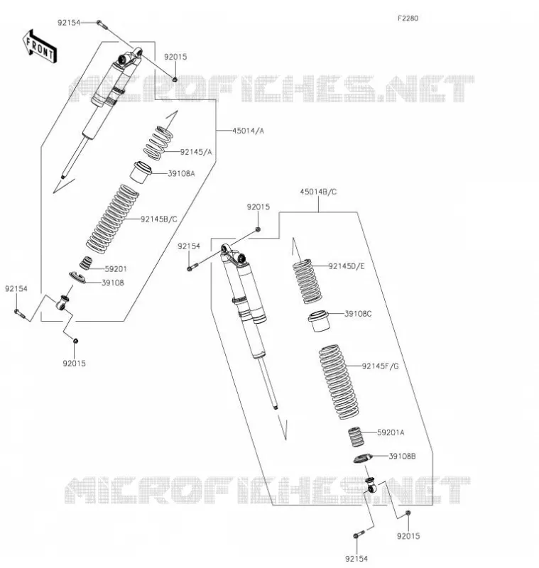 AMORTISSEUR Kawasaki SSV 1000 2021 TERYX KRX 1000  KRF1000AMFNN