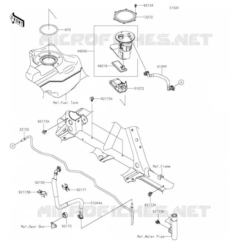POMPE A ESSENCE Kawasaki SSV 1000 2021 TERYX KRX 1000  KRF1000AMFNN