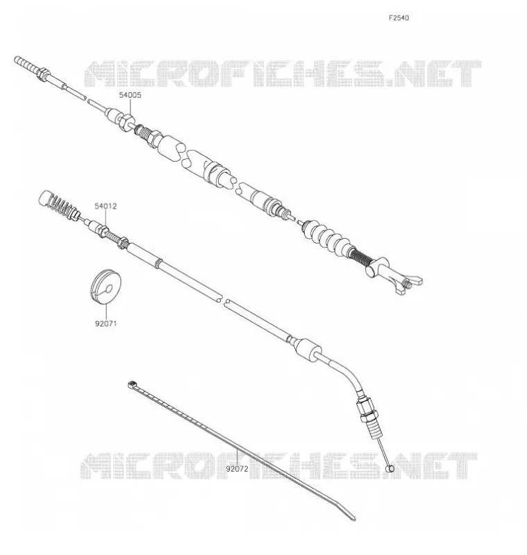 CABLES Kawasaki SSV 800 2021 TERYX  KRF800FMFNN