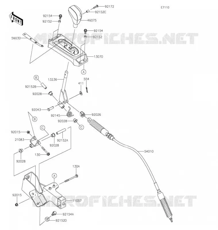 CONTROLE Kawasaki SSV 800 2021 TERYX  KRF800HMFNN