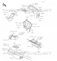 GARDE BOUE ARRI&Egrave;RE pour Kawasaki TERYX4 2021