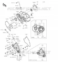 COUVERCLES MOTEUR pour Kawasaki TERYX4 2021