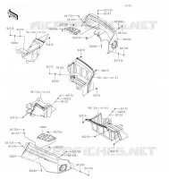 GARDE BOUE ARRI&Egrave;RE pour Kawasaki TERYX4 2021