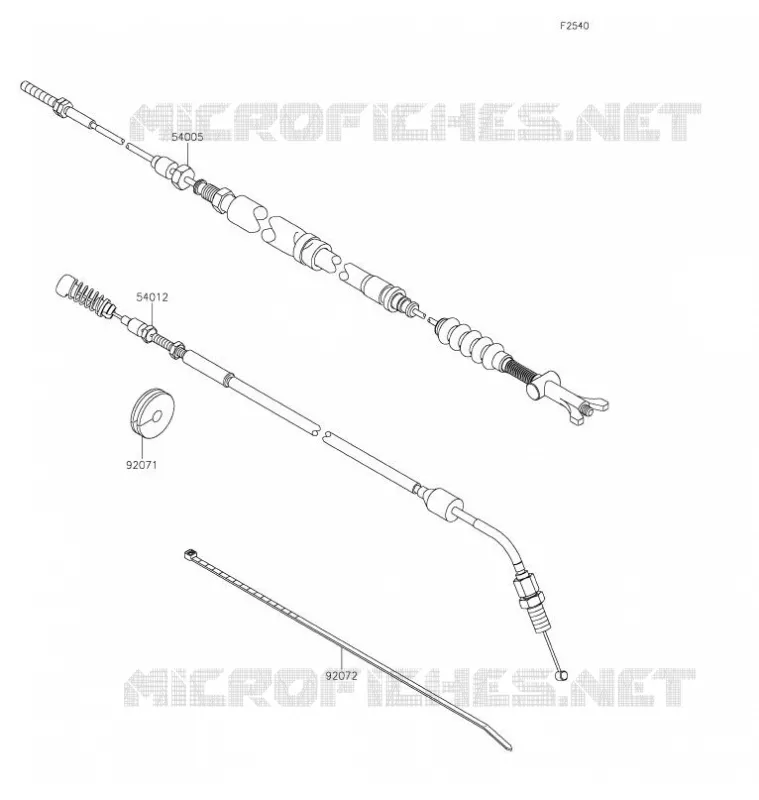 CABLES Kawasaki SSV 800 2021 TERYX4  KRT800HMFNN