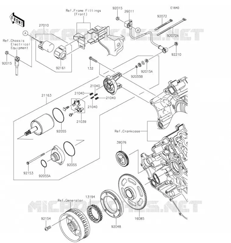 DEMARREUR Kawasaki SSV 800 2021 TERYX4  KRT800HMFNN