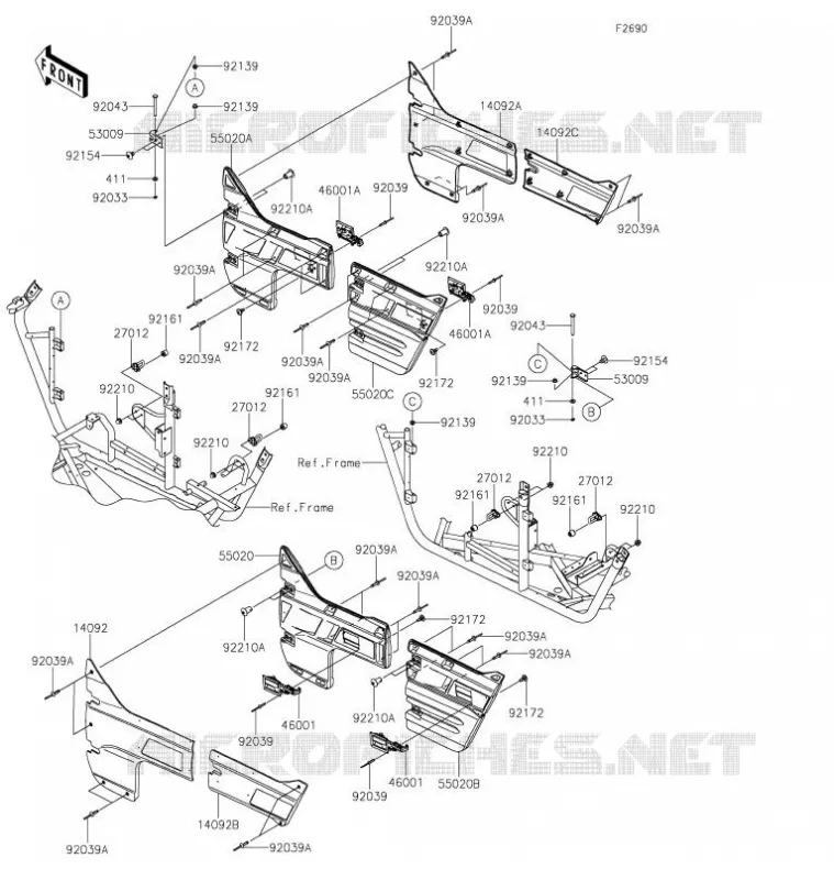 PORTE Kawasaki SSV 800 2021 TERYX4  KRT800HMFNN