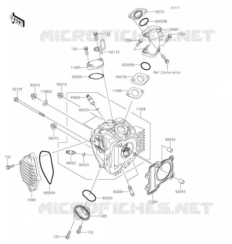 CULASSE Kawasaki TOUT-TERRAIN 110 2021 KLX110L  KLX110DMFNN