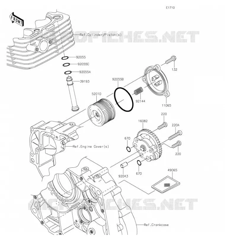 POMPE A HUILE Kawasaki TOUT-TERRAIN 140 2021 KLX140  KLX140AMFNN