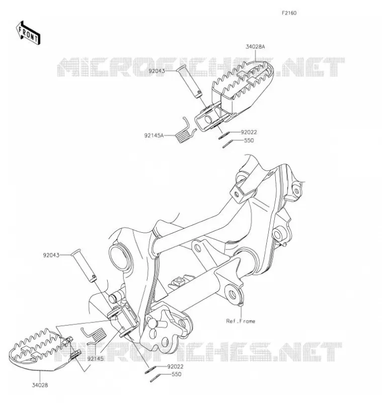 REPOSE PIED Kawasaki TOUT-TERRAIN 140 2021 KLX140  KLX140AMFNN
