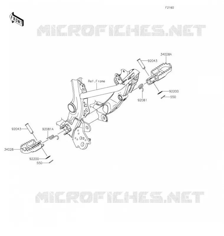 REPOSE PIED Kawasaki TOUT-TERRAIN 230 2021 KLX230R  KLX230EMFNN