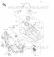 RESERVOIR CARBURANT pour Kawasaki KX100 2021