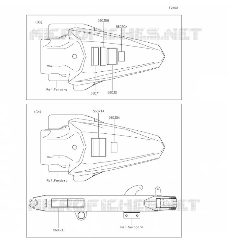ETIQUETTES Kawasaki TOUT-TERRAIN 100 2021 KX100  KX100FMFNN