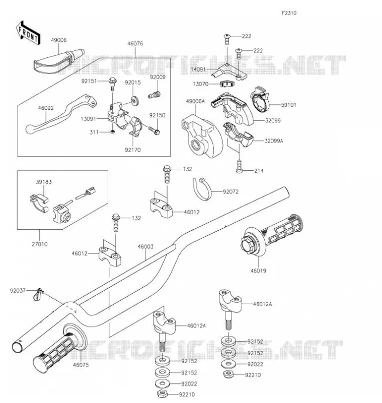 GUIDON Kawasaki TOUT-TERRAIN 100 2021 KX100  KX100FMFNN