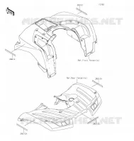 CATADIOPTRES pour Kawasaki BRUTE FORCE 750 4X4I EPS 2022