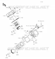 CYLINDRE/PISTON pour Kawasaki BRUTE FORCE 750 4X4I EPS 2022