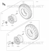 ROUE/PNEUS pour Kawasaki BRUTE FORCE 750 4X4I EPS 2022