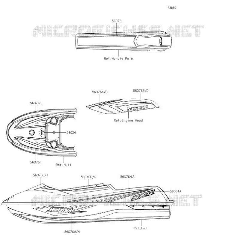 AUTOCOLLANTS(AMFNN) Kawasaki JET SKI 1500 2022 JET SKI SX-R  JS1500ANFNN